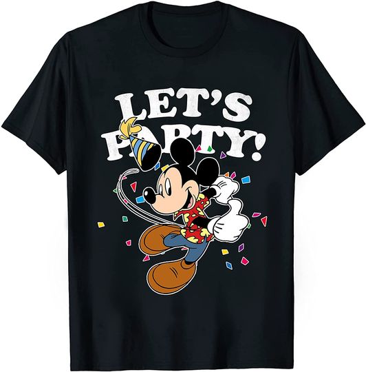 Let's Party Playing Music Birthday # Mickey Mouse Unisex T Shirt Kid Shirt Tee Gift for Men Women A248423