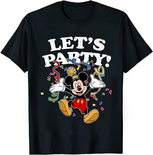 Let's Party Playing Music Birthday #Mickey Mouse Birthday Cartoon Unisex T Shirt
