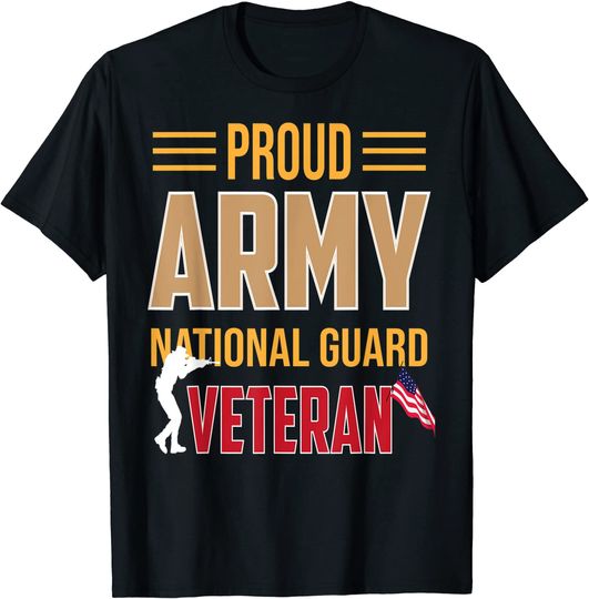 Proud Army National Guard Grandpa Veterans Day T-Shirt