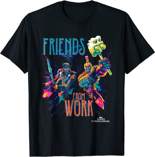 Marvel Thor Ragnarok Working Friends Neon Blast T Shirt