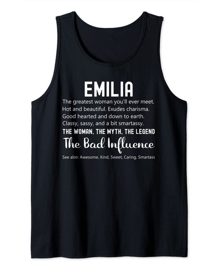 Birthday Personalized Name Gift For Emilia Tank Top