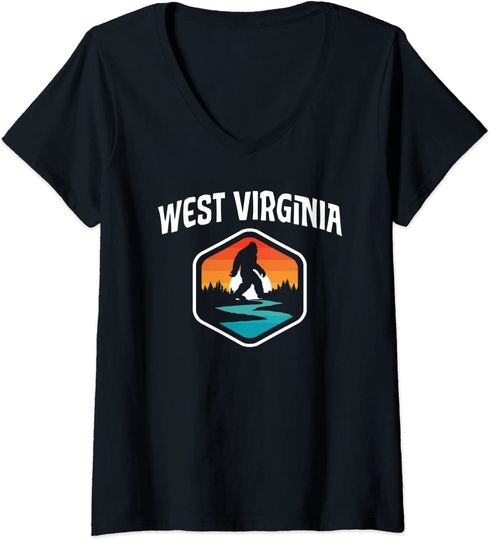 West Virginia Vintage Bigfoot Outdoor & State Pride Nature T-shirt