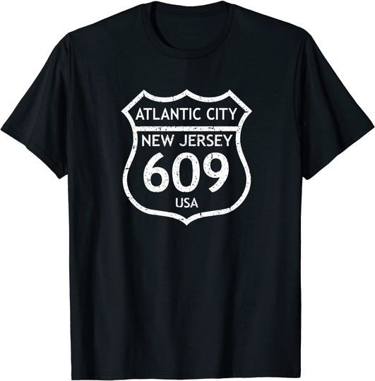 New Jersey Area Code 609 Atlantic City, NJ Home T Shirt