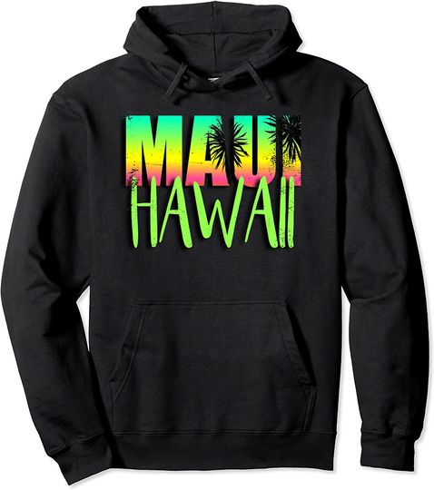 Maui Hawaii Vintage Sunset Vacation Hoodie
