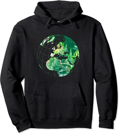 Tropical Forest View in a Globe Biosphere Wilderness Park Pullover Hoodie