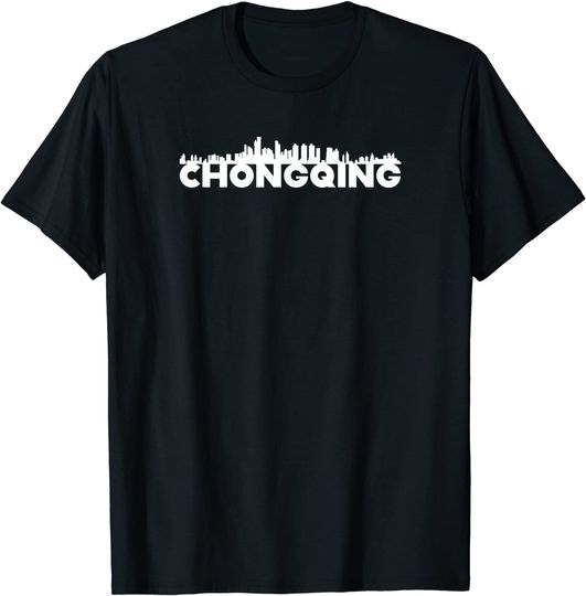Chongqing China City Skyline Silhouette T-Shirt