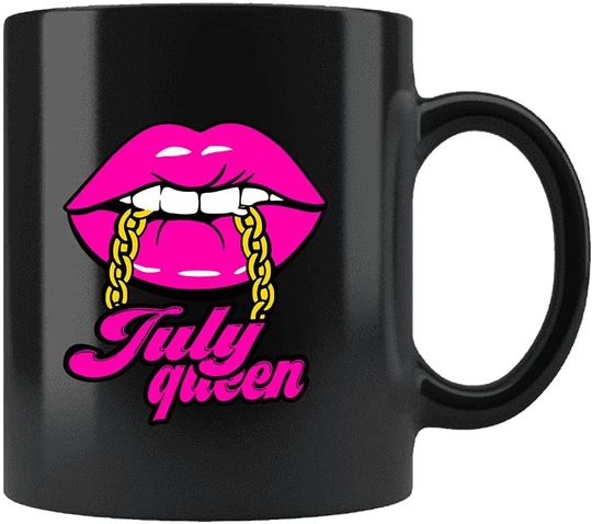 July Queen Mug, July Month Of Birth Cup,Creamic Birthday Gift