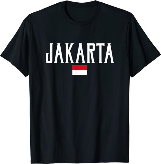 Jakarta Indonesia Flag Vintage T Shirt