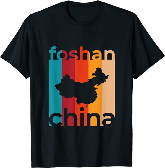 Foshan China Retro Cutout Souvenir Vintage T-Shirt