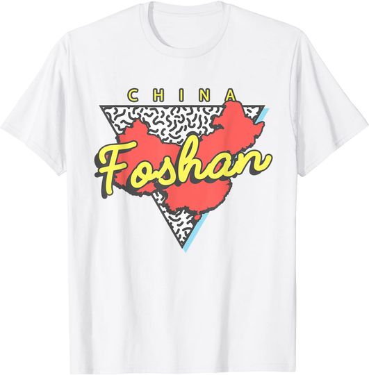 Foshan China Souvenirs Vintage Retro Triangle T-Shirt