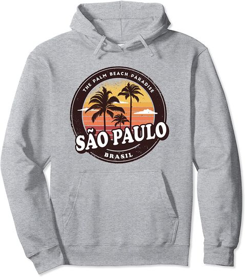 Sao Paulo Brasil Vintage Holiday Pullover Hoodie