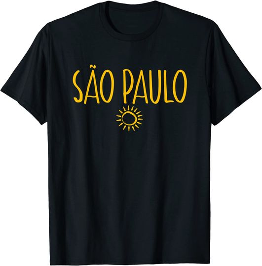 Sao Paulo Brazil Sun Drawing T-Shirt