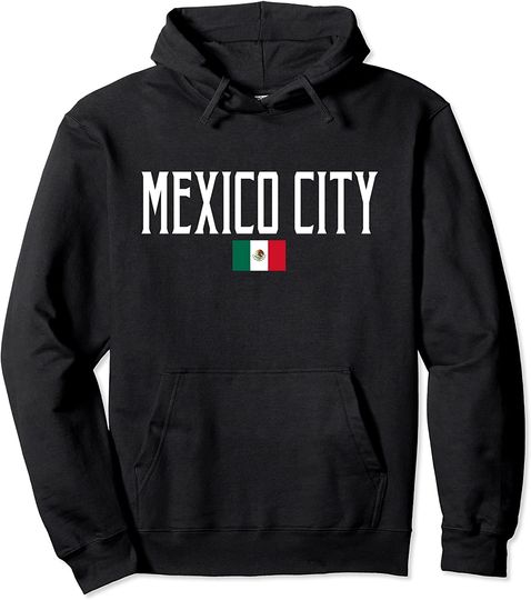Mexico City Flag Vintage Pullover Hoodie