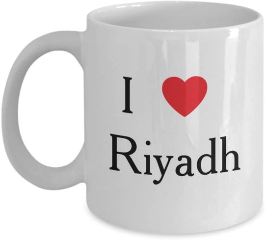 Riyadh Souvenir Coffee Mug I Love You Gift Saudi Arabia Traveler Heart City Present