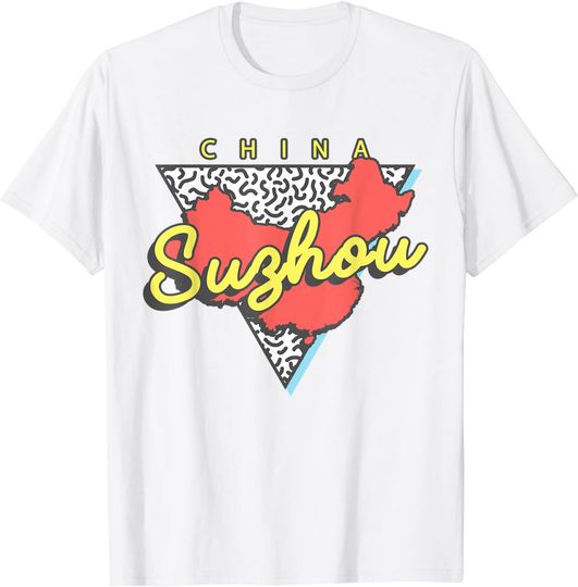 Suzhou China Souvenirs Vintage Retro Triangle T-Shirt