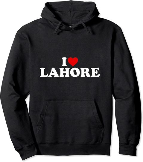 I Love Lahore Heart Pullover Hoodie