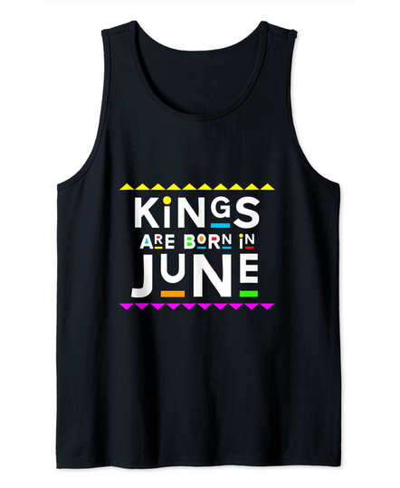 Kings Are Born in June Retro 90s Style Tank Top