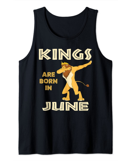 Kings are Born In June Lion Birthday Tank Top