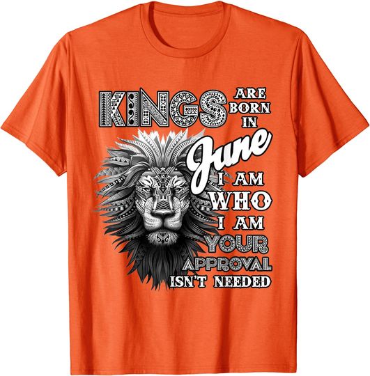 This Lion Was Born In June Happy Birthday T-Shirt