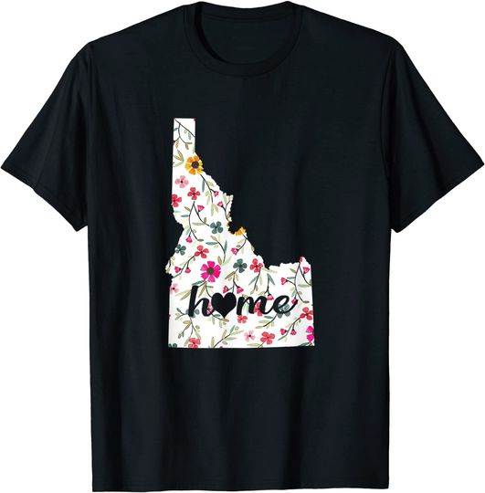 Floral Idaho Home T Shirt