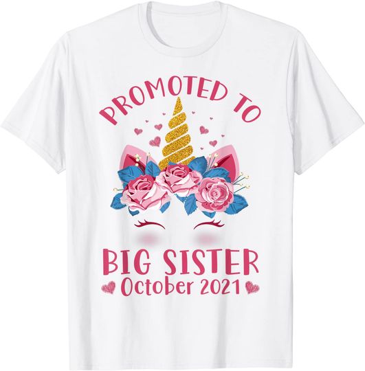 Promoted To Big Sisters October 2021 Announcements T-Shirt