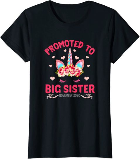 Promoted to Big Sister November Baby Reveals Unicorn T-Shirt