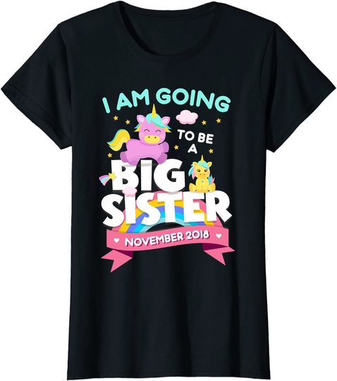 I'm Going to be a Big Sister November Unicorn Shirt