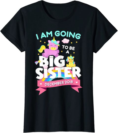 I'm Going to be a Big Sister December Unicorn Shirt