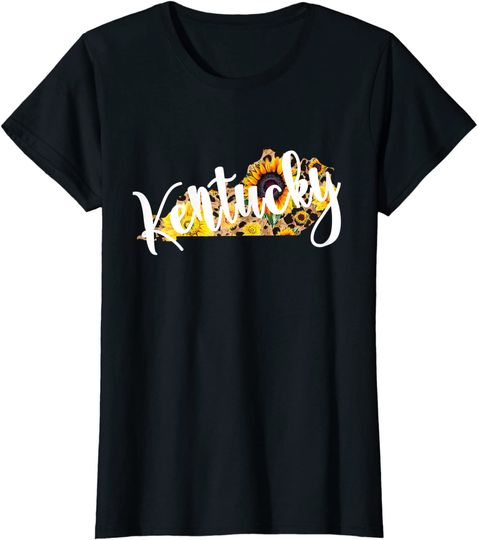 Kentucky Sunflower Leopard Print T Shirt