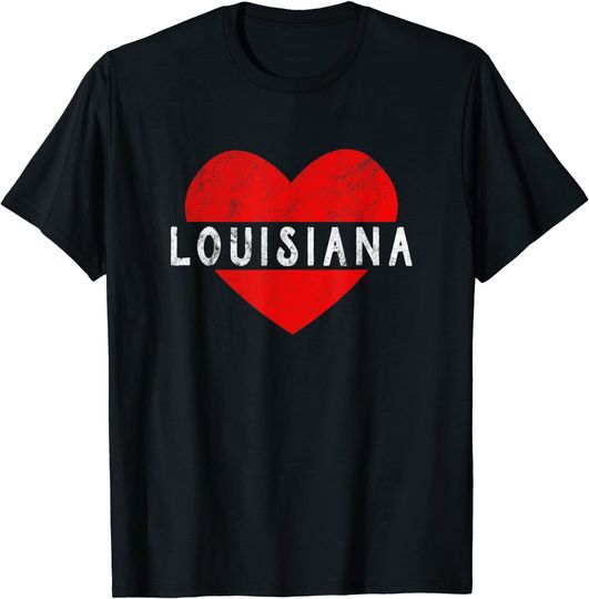 I Love Louisiana USA State T Shirt