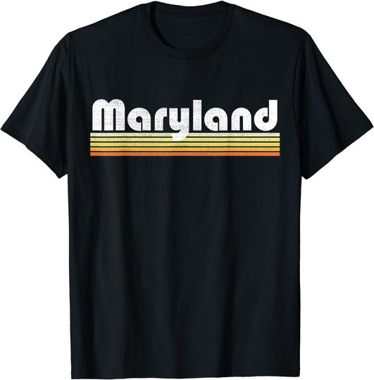 Maryland Retro Style State Pride 70s T Shirt