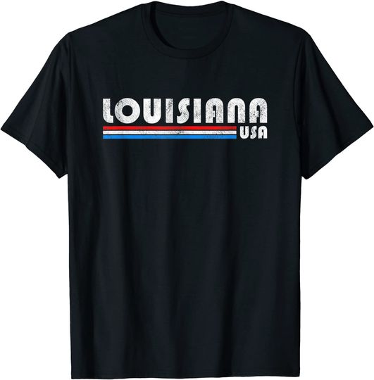 Louisiana USA Retro Vintage State T Shirt