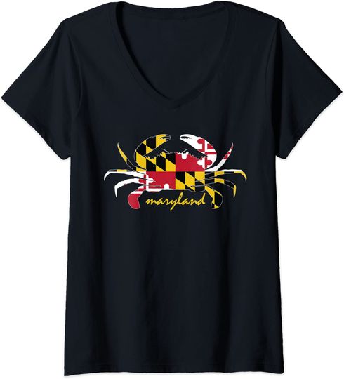 Maryland Crab State Pride Flag T Shirt