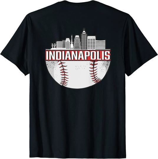 Vintage Indianapolis Baseball Skyline  T-Shirt