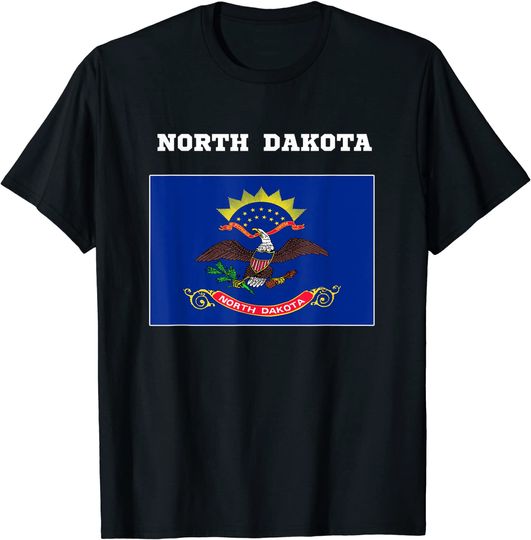 North Dakota Tee Flag USA T-Shirt