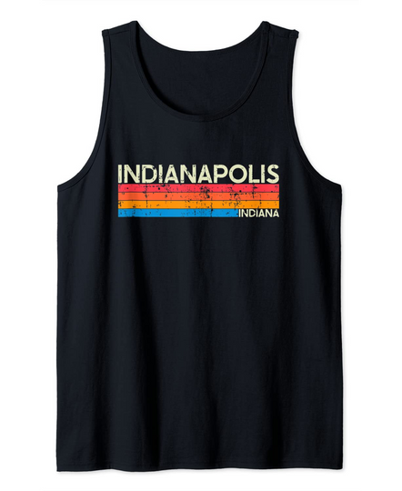 Indianapolis Indiana Distressed Tank Top