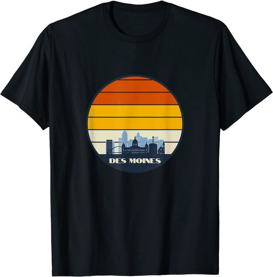 Des Moines city skyline, Des Moines Iowa Gift, Des Moines IA T-Shirt