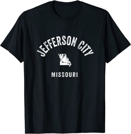 Jefferson City Missouri MO Vintage 70s Athletic Sports T-Shirt