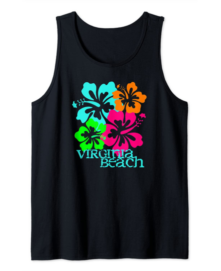 Virginia Beach Tropical Paradise Travel Surf Ocean Vacay Tank Top