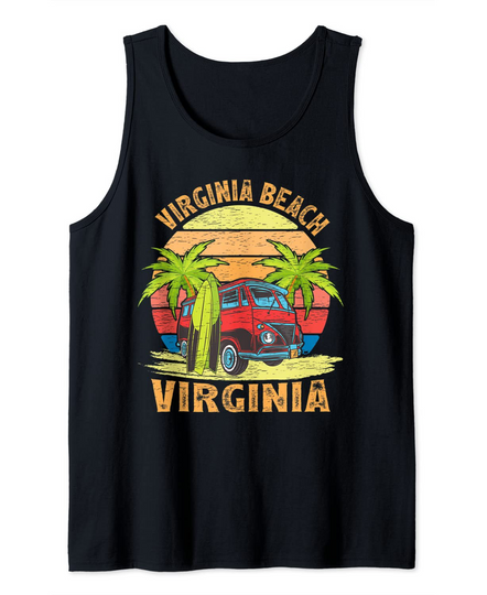 Summer Vacation Vintage Virginia Beach Tank Top