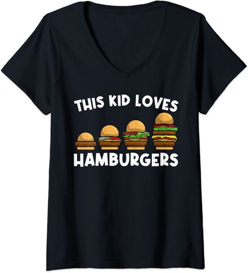 Hamburger Gift Food Pun Cheeseburger Costume For Kids T-shirt