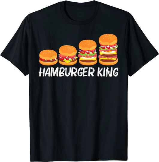 Hamburger For Men Dad Cheeseburger Fast Food Burger T-Shirt