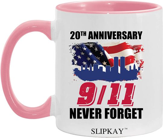 Never Forget 9-11 20th Anniversary Patriot Day 2021 Accent Coffee Mugs