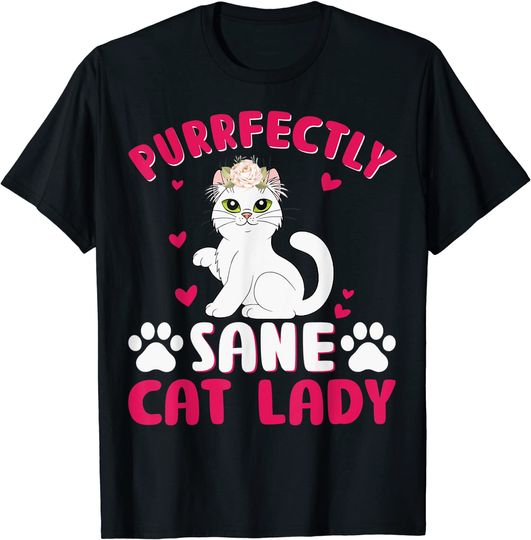 Purrfectly Sane Cat Lady T-Shirt
