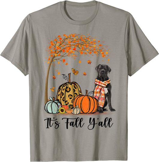 It's Fall Yall Cane Corso Pumpkin Autumn Thanksgiving T-Shirt