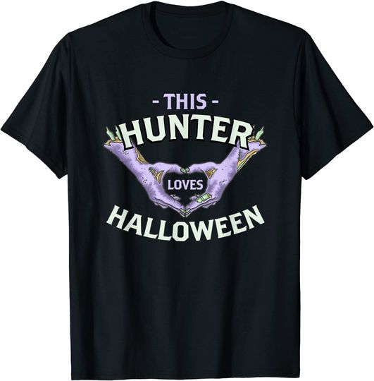 This Hunter Loves Halloween Hunting Zombie Hunt Corpse Scary T-Shirt