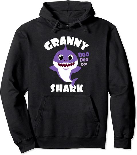 Granny Purple Shark Pullover Hoodie