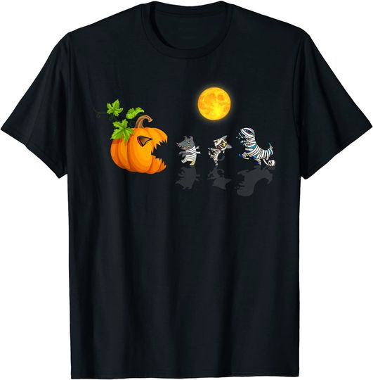 Funny Halloween Pumpkin Cats And Dogs T-Shirt