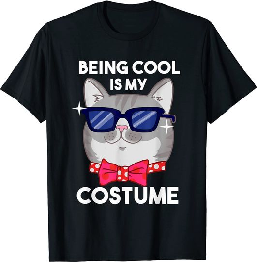 Being Cool Is My Costume Halloween Kitten T-Shirt