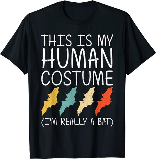 Bat Halloween Human Costume Flying animal Easy DIY Gift T-Shirt